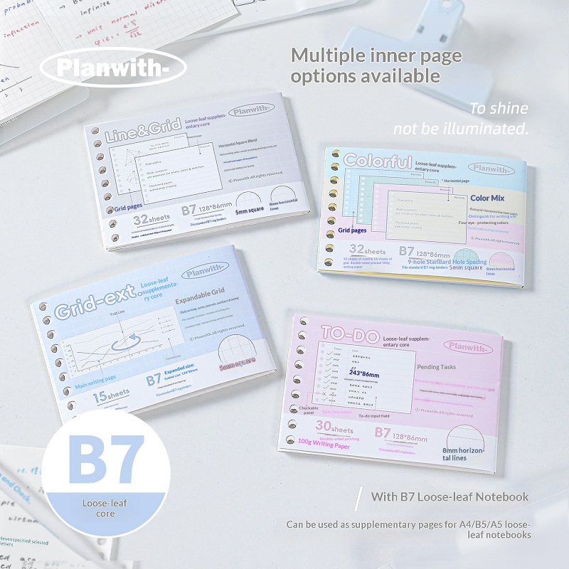 Planned Parenthood - สมุดโน้ตแบบพกพา Planwith B7 ปกอ่อน 360 แผ่น