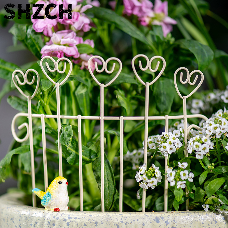 Succulent Arrangement Mini - รั้วกระถางดอกไม้เหล็กขนาดเล็ก ดีไซน์แปลกตา ของตกแต่งสวนสร้างสรรค์ สำหรับจัดสวนจิ๋ว DIY สวนเทพนิยาย