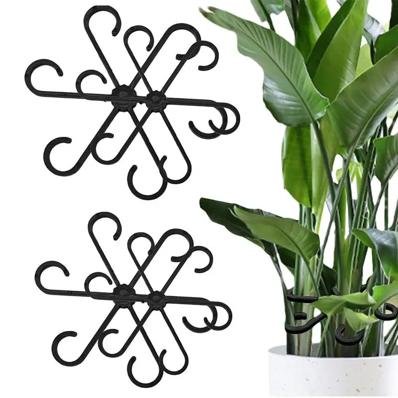 Variegated Monstera Node - 4pcs พืชปีนเขาสนับสนุนคลิปดอกไม้คอลเลกชัน Fixing Rack ปีนเขากรอบสนับสนุนสําหรับปีนเขา Alocasia