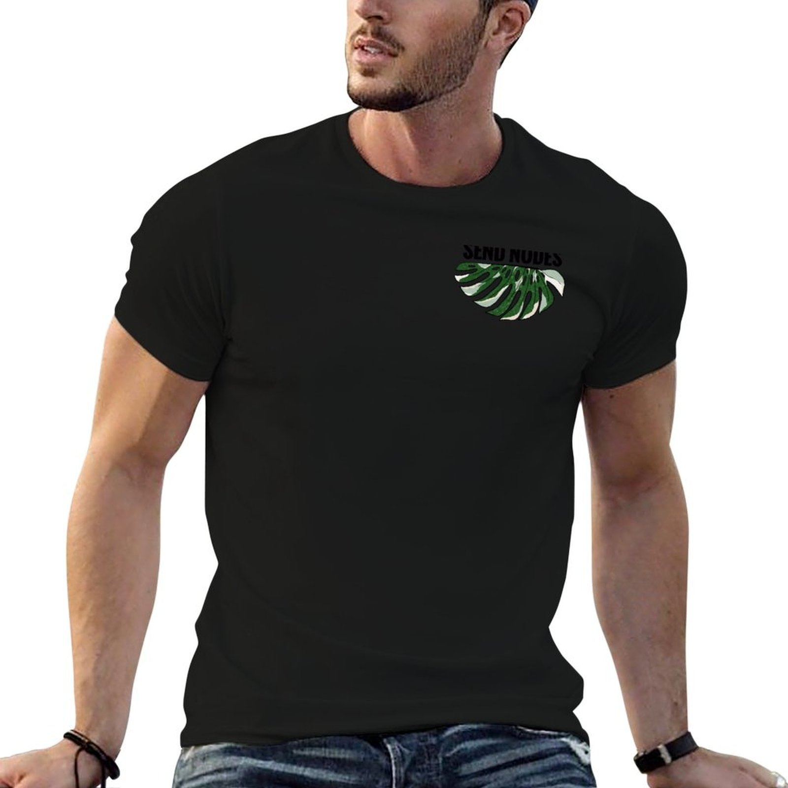 Variegated Monstera Node - เสื้อยืด Send Nodes - Variegated Monstera