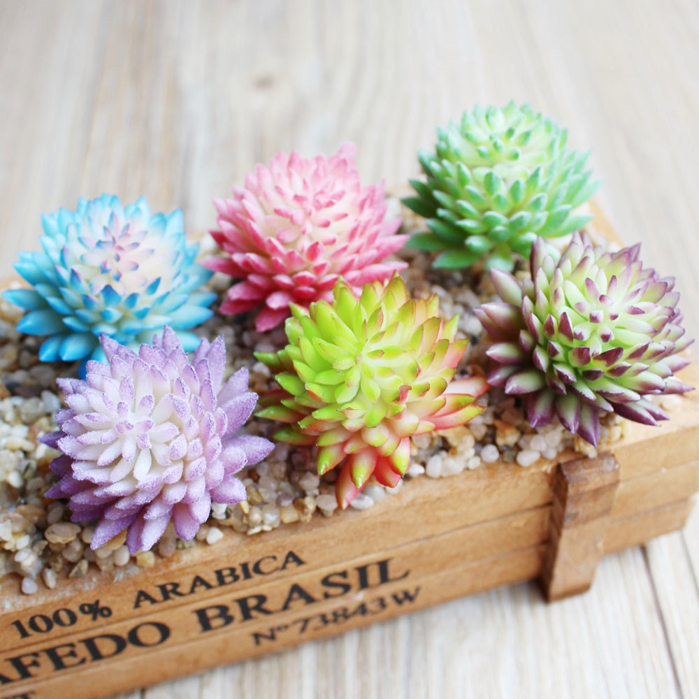 ชุ่มฉ่ำประดิษฐ์ดอกไม้ปลอมขนาดเ - Succulent Arrangement Mini บทวิจารณ์และราคา