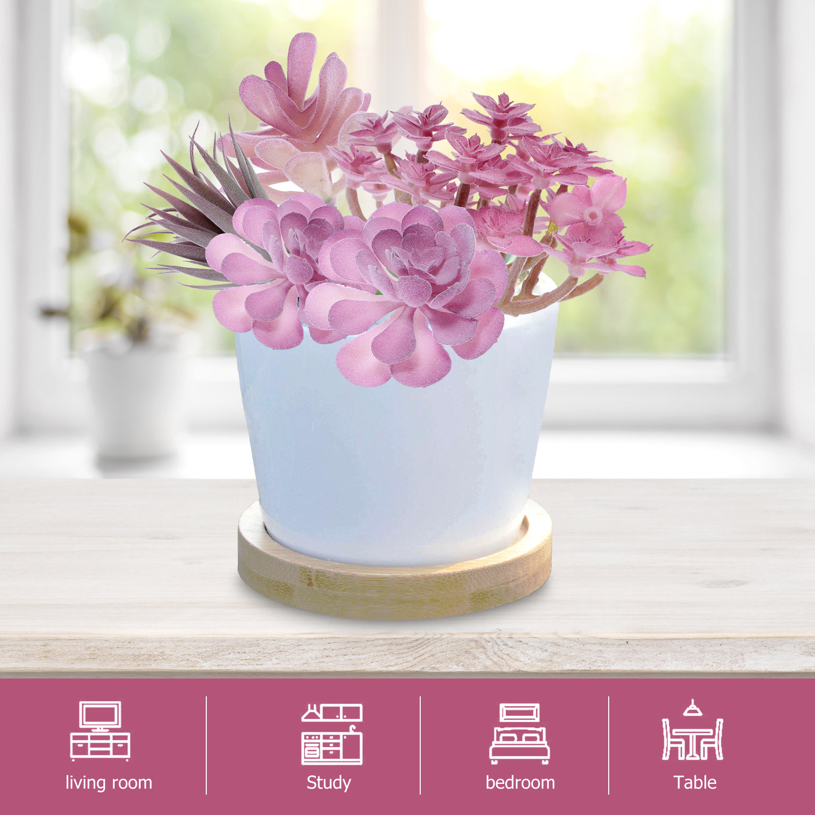 ต้นไม้ประดิษฐ์ 9 ชิ้น สำหรับตก - Succulent Arrangement Mini บทวิจารณ์และราคา