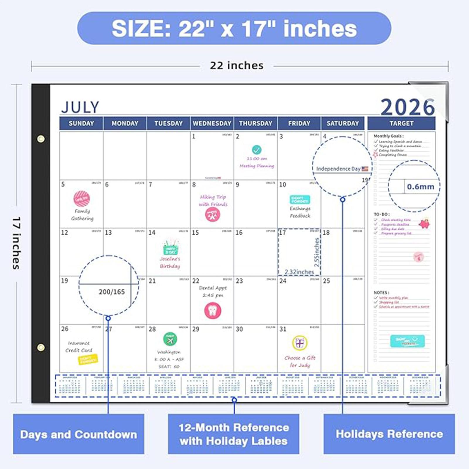 ปฏิทินขนาดใหญ่ 2026-2027 รายวั - Planned Parenthood บทวิจารณ์และราคา