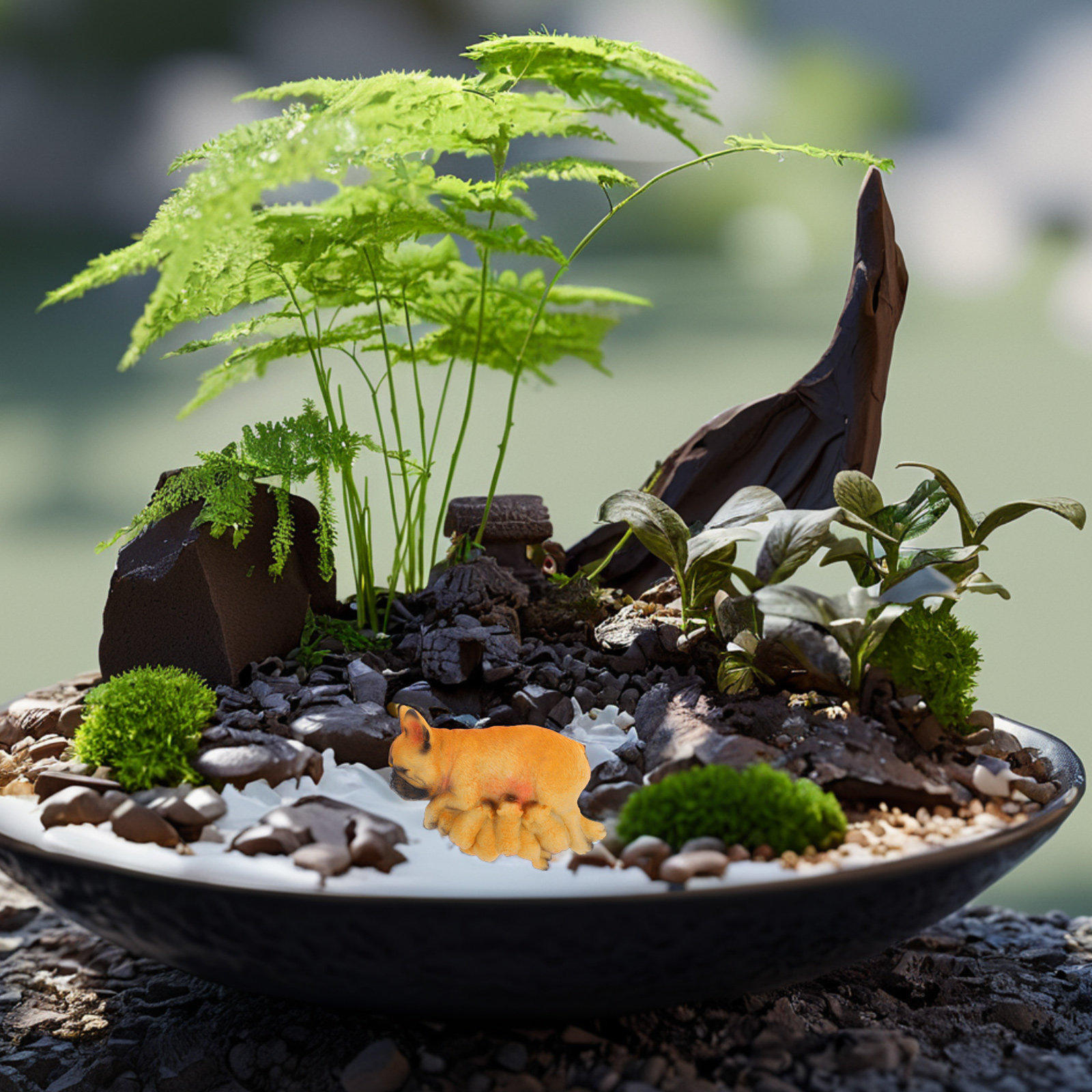 รูปปั้นเฟรนช์บูลด็อกขนาดเล็กทำ - Succulent Arrangement Mini บทวิจารณ์และราคา